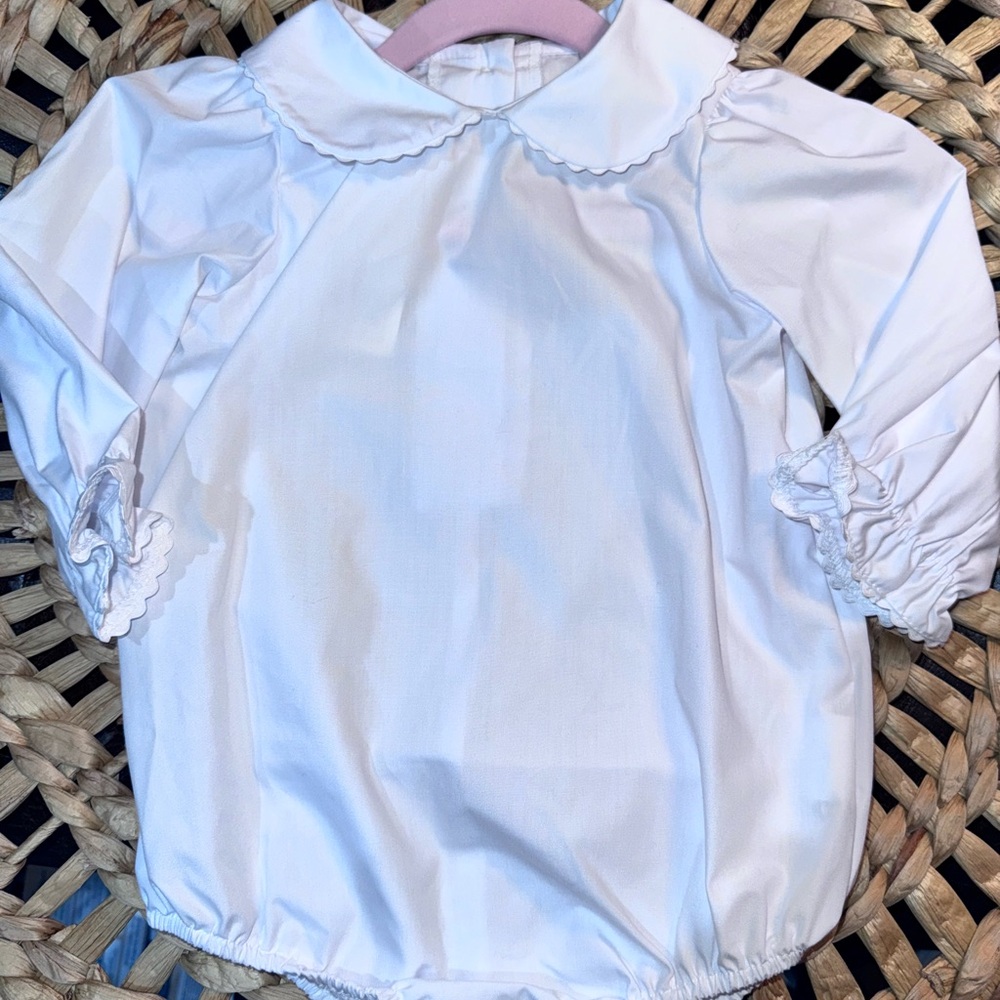 The Beaufort Bonnet Company White Scalloped One Piece